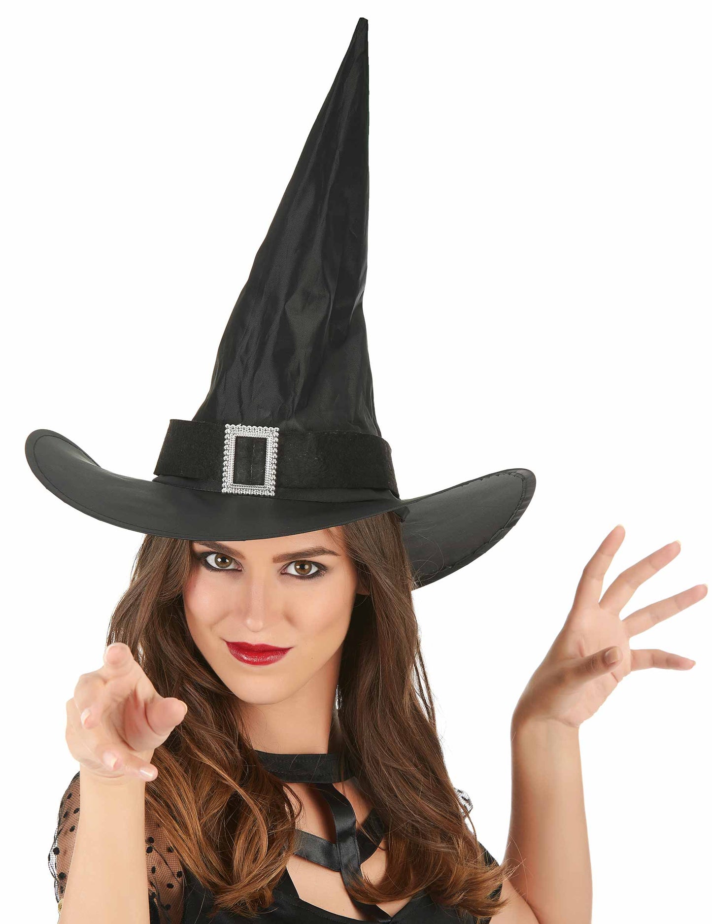 Pălărie de vrăjitoare cu buclă de adult de Halloween