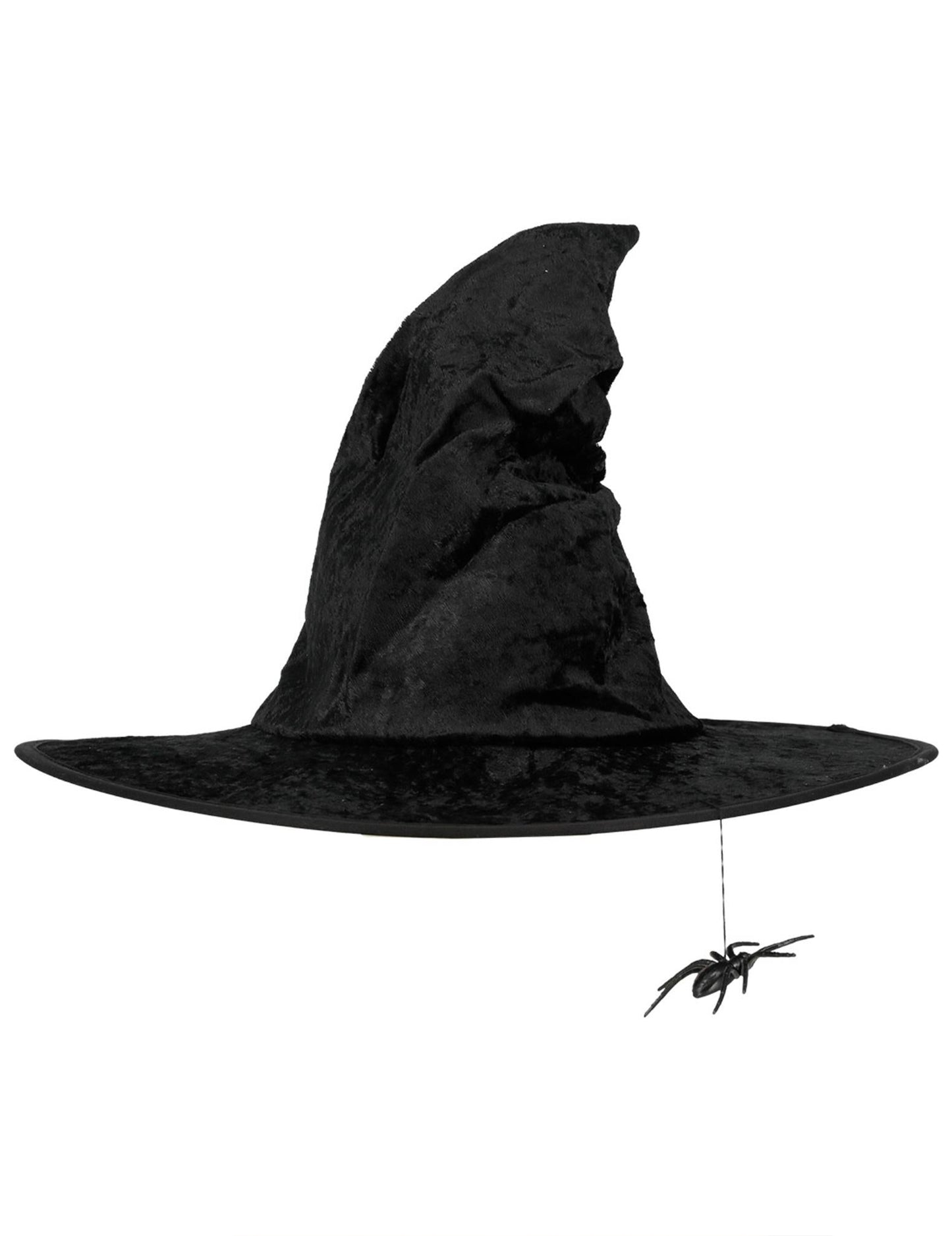 Pălărie de vrăjitoare neagră cu păianjen de Halloween