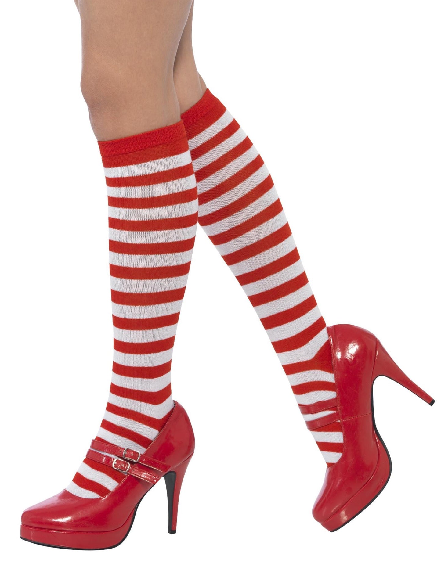 Șosete cu dungi roșii și albe