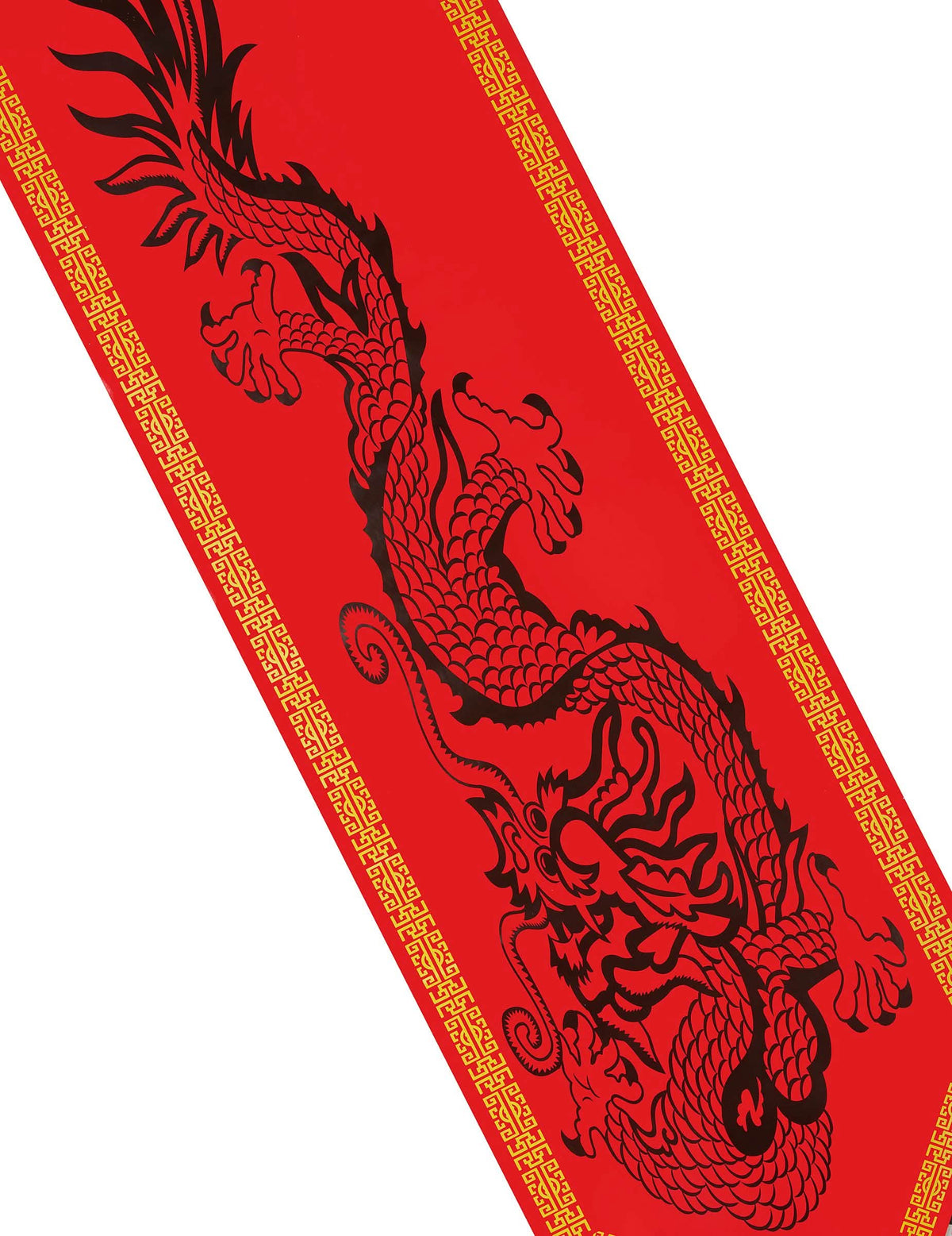 Detaliu al motivului dragon al aleei de masă din plastic dragon pentru petrecere