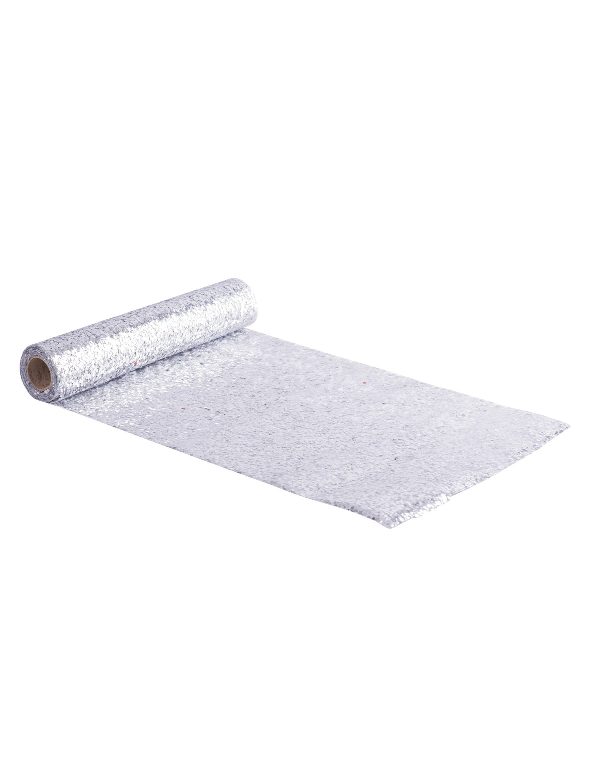 Chemin de table à sequins pailleté pour fête argenté ajustable
