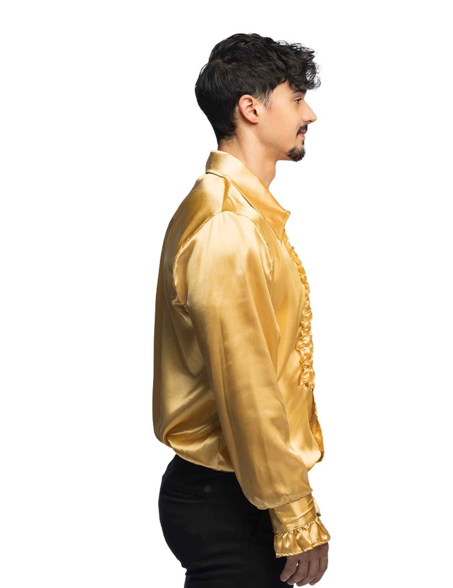 Cămașă de discotecă de aur pentru bărbați