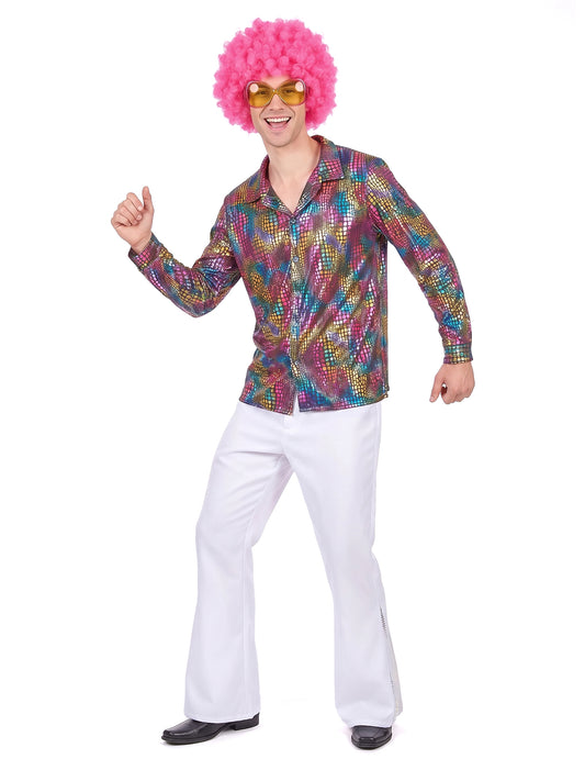 Cămașă de discotecă multicoloră