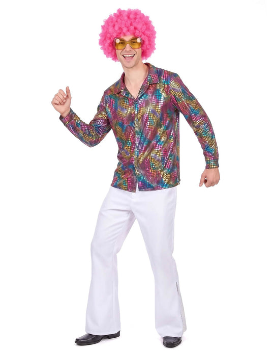 Cămașă de discotecă multicoloră