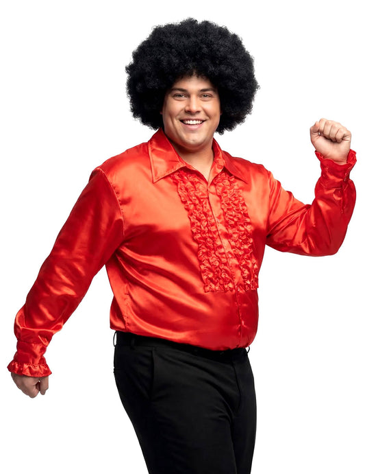 Om de cămașă de discotecă roșie