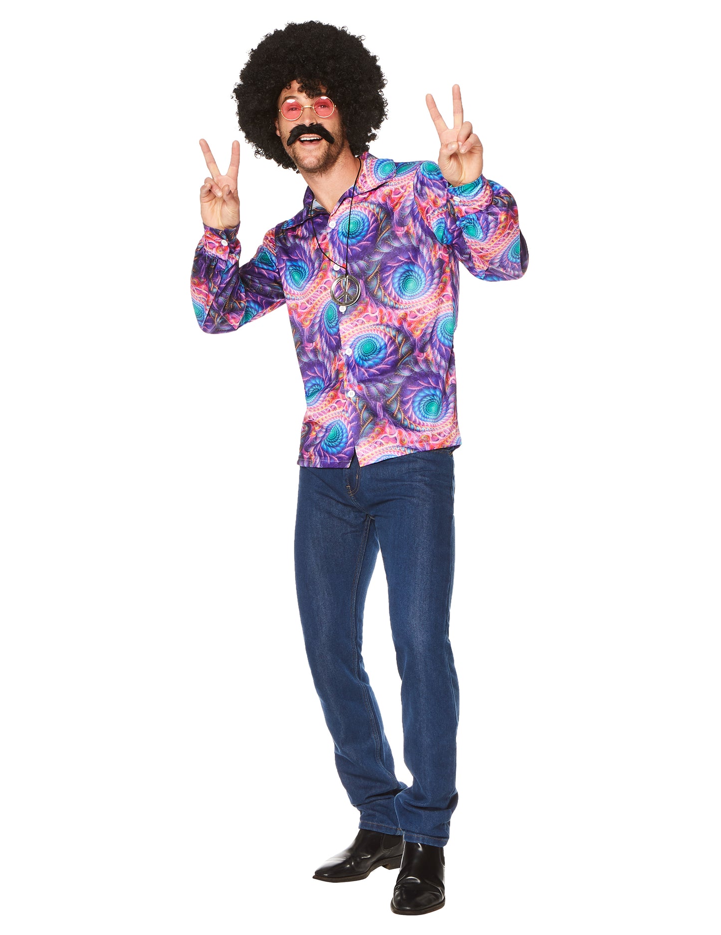 Cămașă hippie psihedelică pentru bărbați