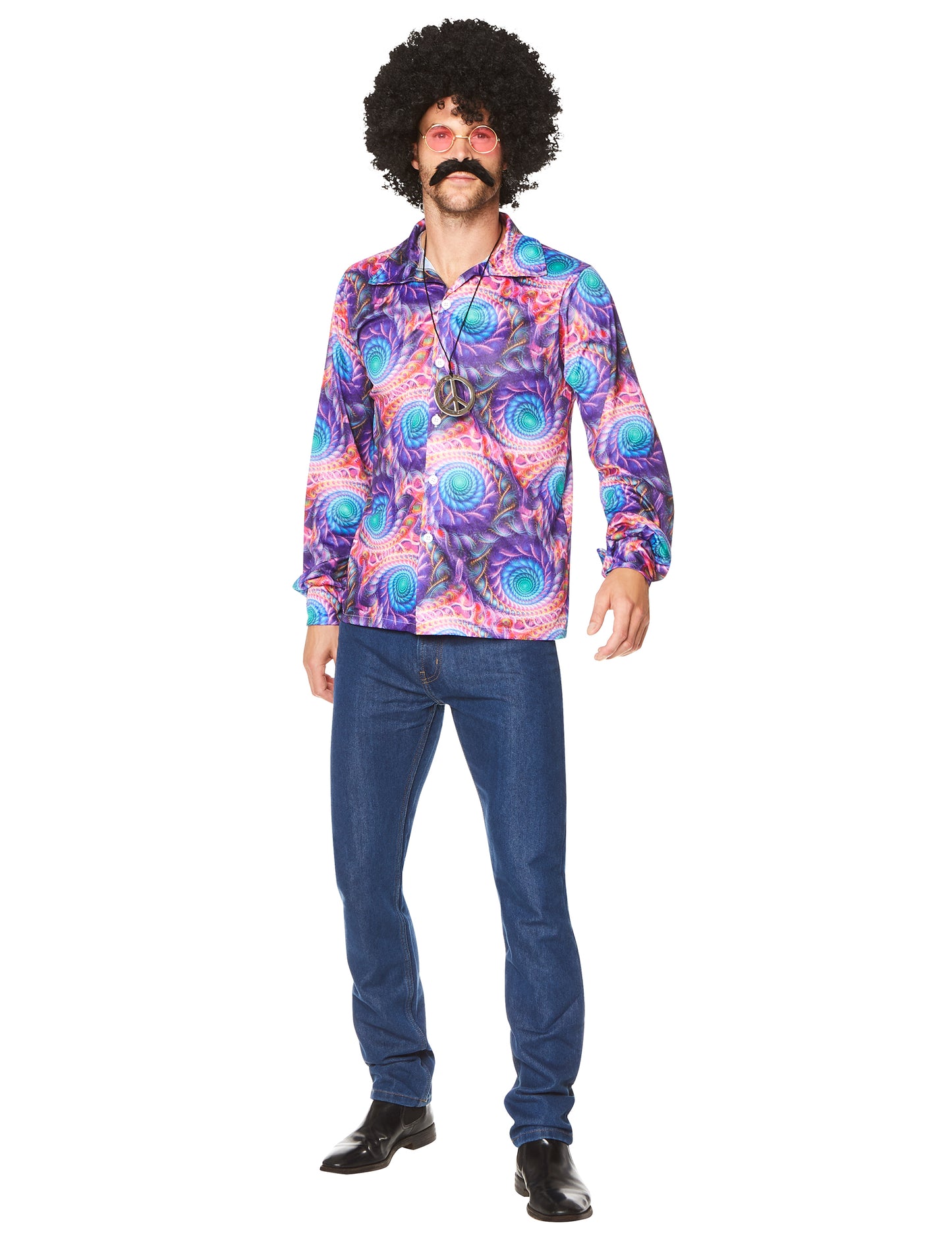 Cămașă hippie psihedelică pentru bărbați