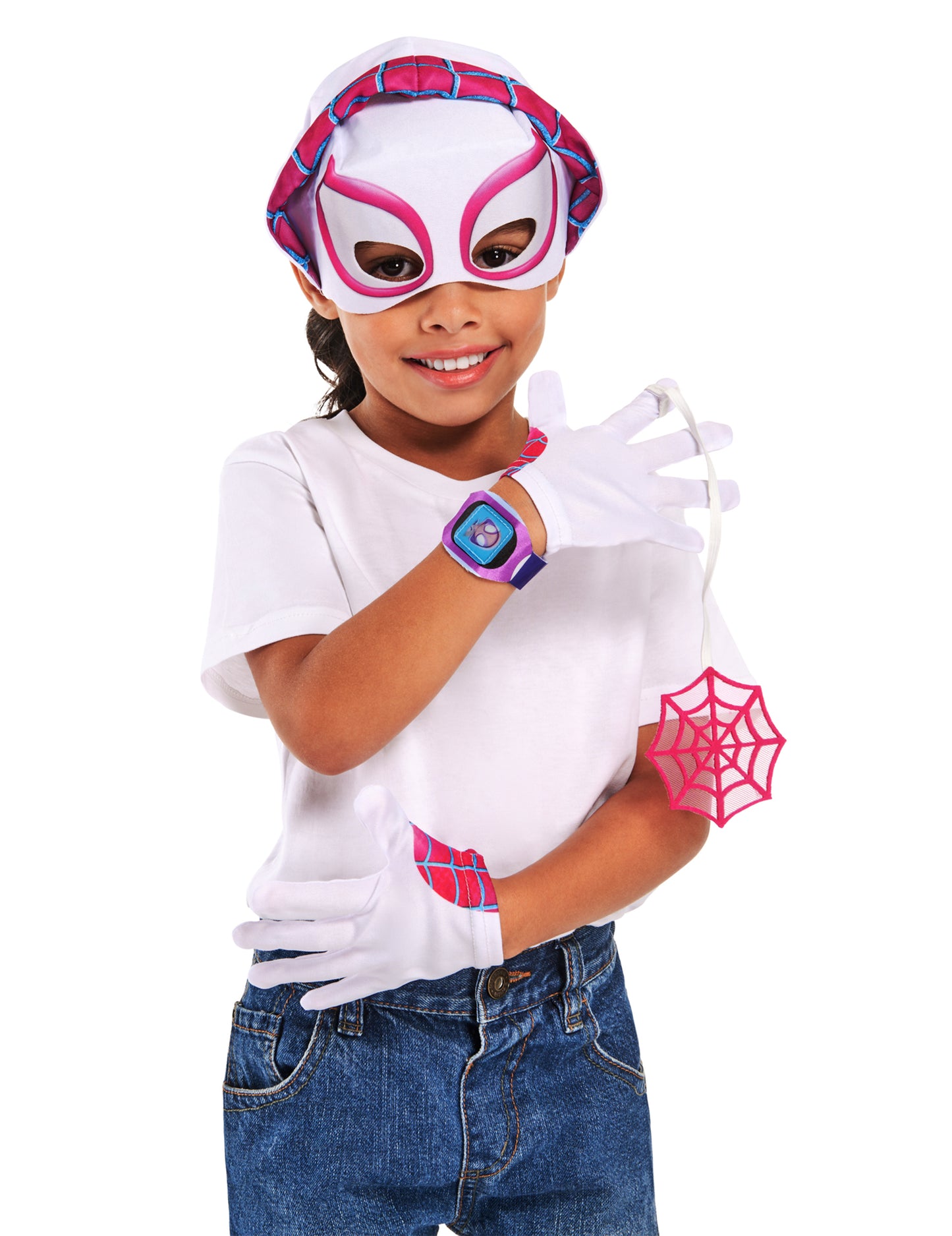 Détail des accessoires portés du coffret accessoires Ghost Spider Spidey et ses amis