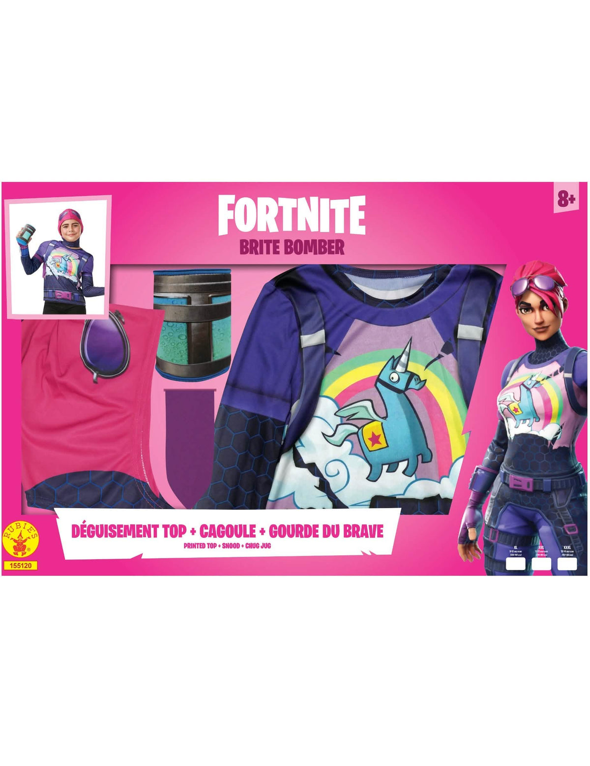Vederea cutiei a costumului Brite Bomber Fortnite pentru adolescentă