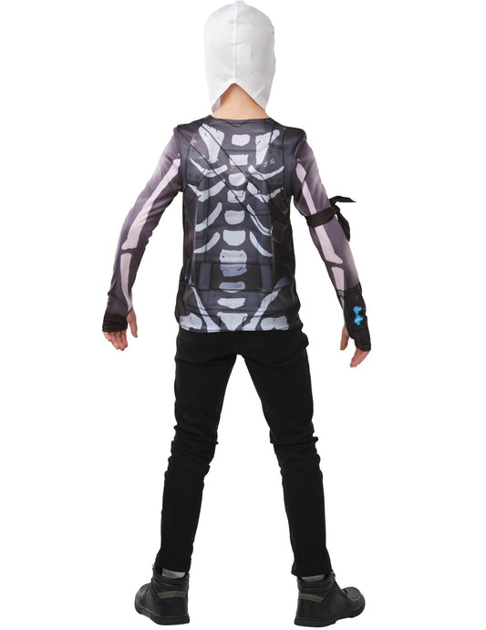 Vue de dos du coffret de déguisement Skull Trooper Fortnite