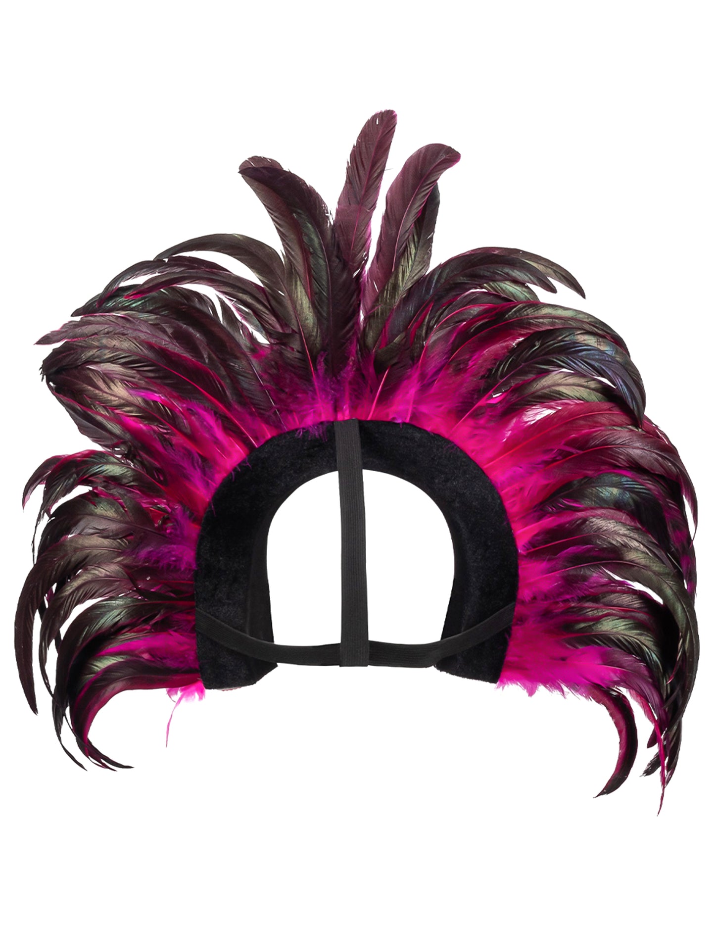 Coiffe brésilienne à plumes rose adulte