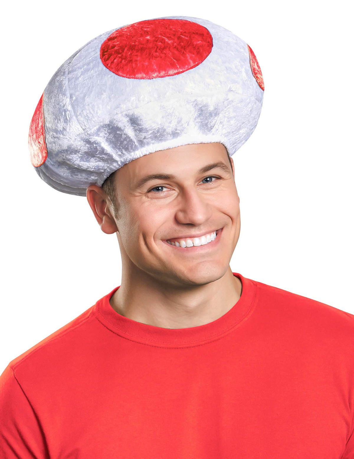 Pălărie ciupercă Toad Nintendo® pentru adult albă cu buline roșii
