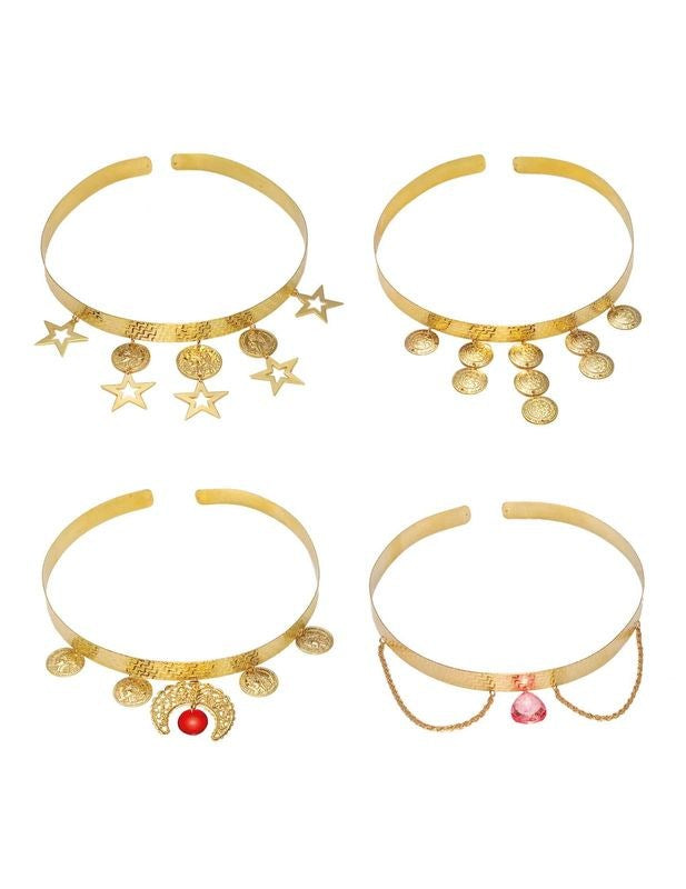 Dansator de bijuterii pentru cap adult adult de aur