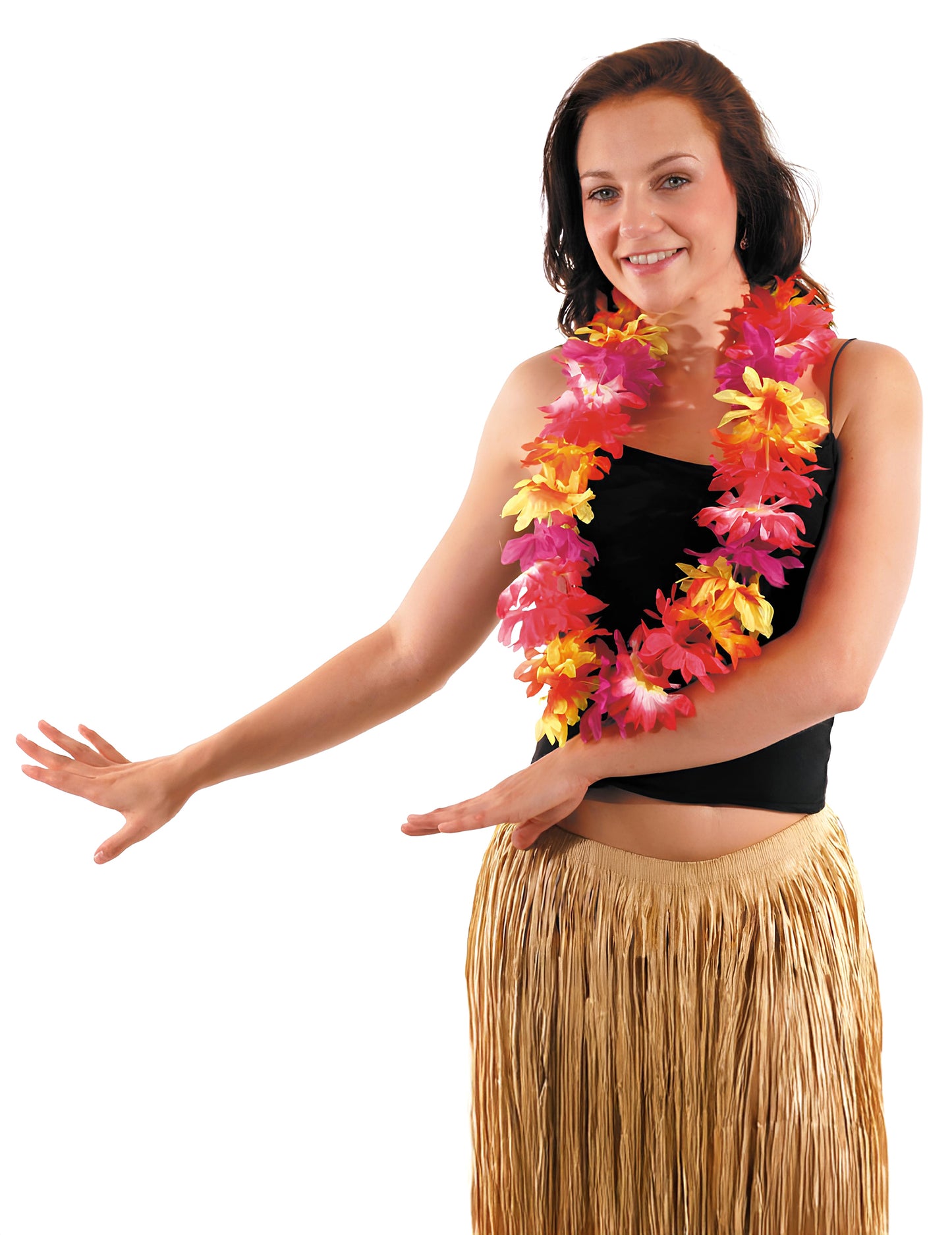 Colier hawaian cu flori mari pentru adulți