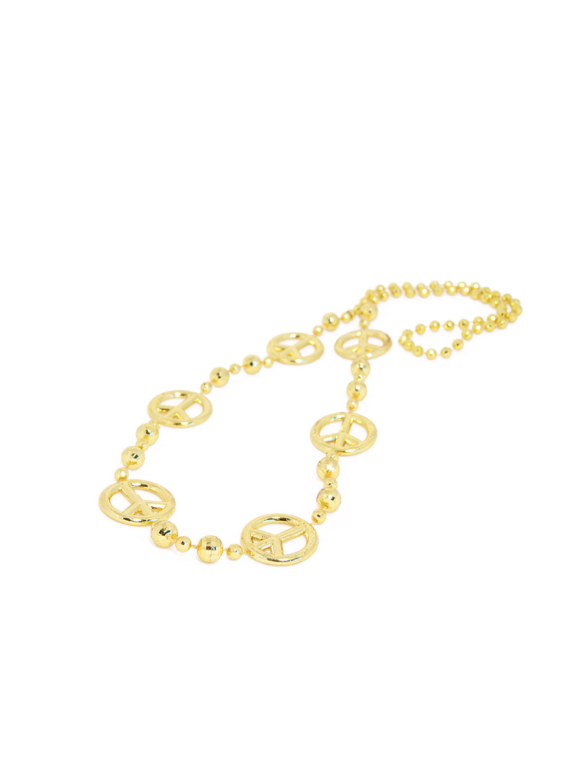 Colier hippie auriu pentru adulți