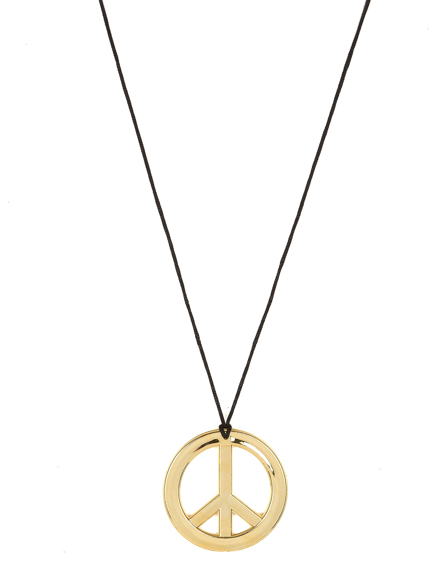 Détail du pendentif peace and love du collier hippie pour adulte