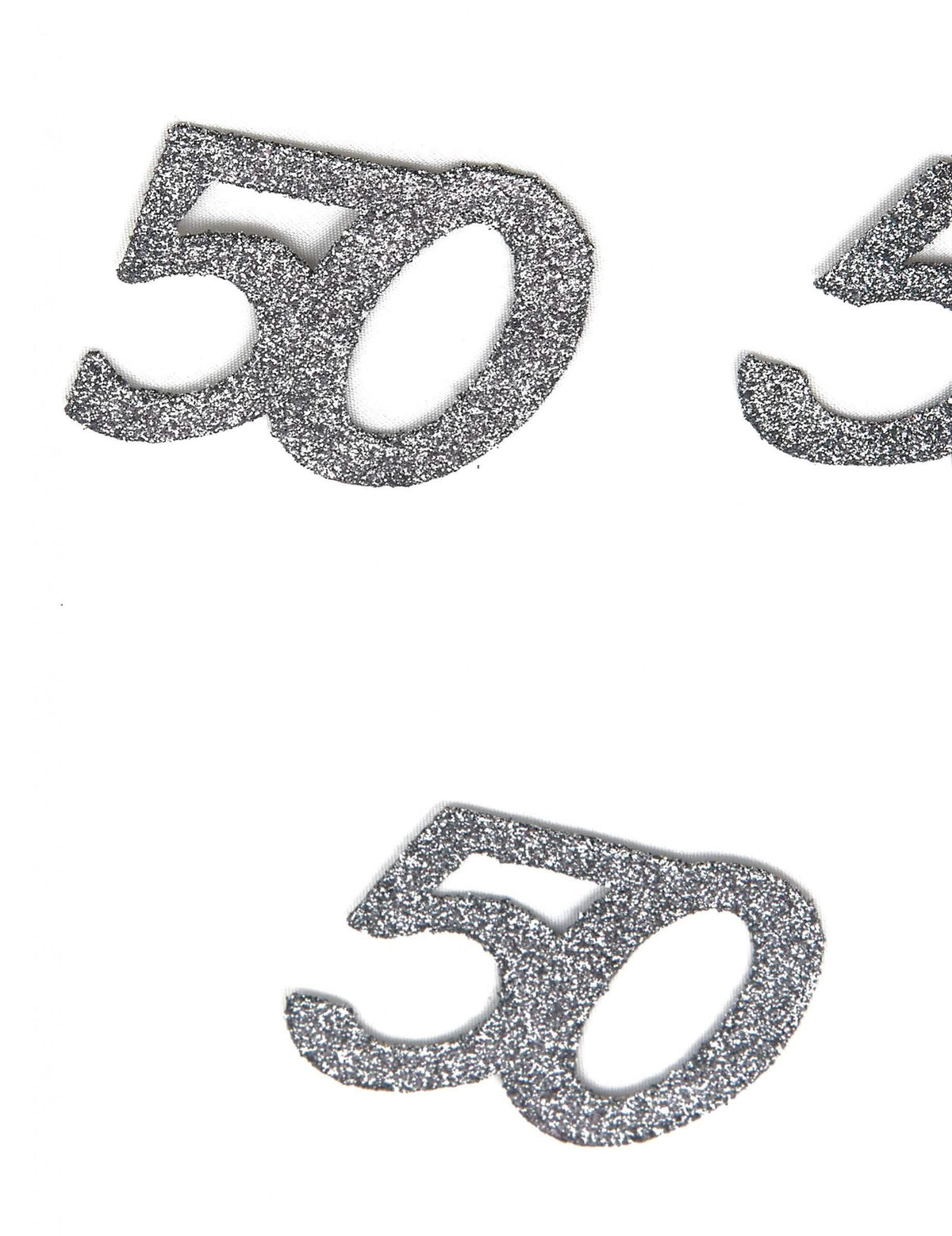 Prim-plan asupra sclipiciului confetti aniversare 50 ani