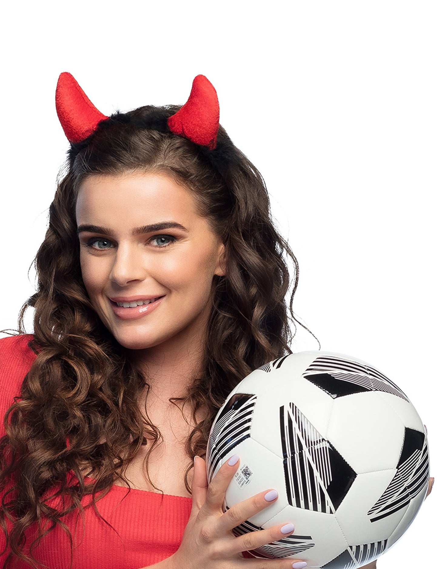 Coarne Red Devil cu arbore de blană neagră pentru adulți