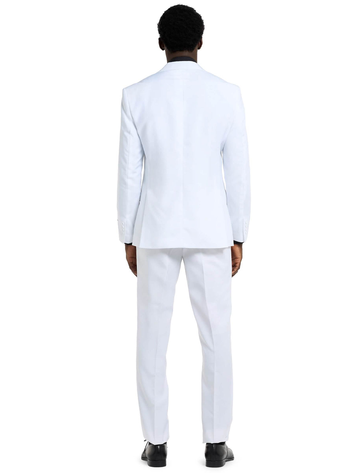 Vedere din spate a costumului Mr. alb Opposuits