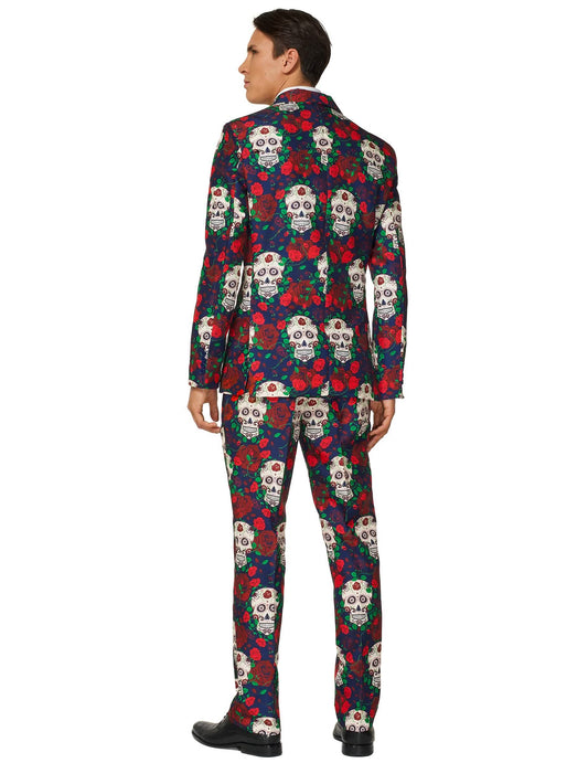 Vue de dos du costume Mr. Skull Day of the dead