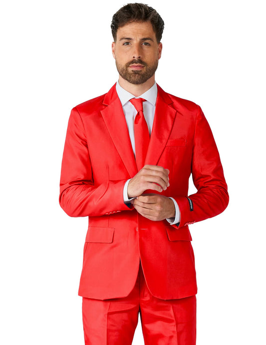 Costum roșu Mr. Solid pentru bărbați Suitmeister™