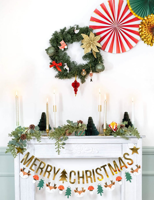 Mise en situation de la couronne de sapin synthétique pour décoration