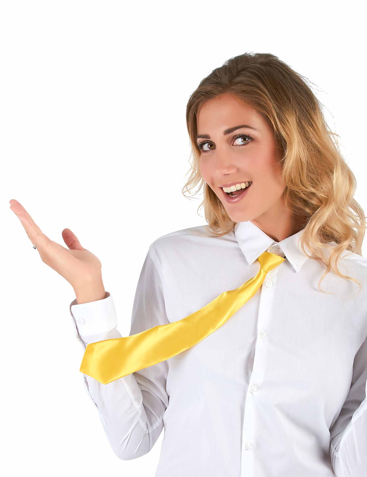 Cravată galbenă fluorescentă pentru adulți