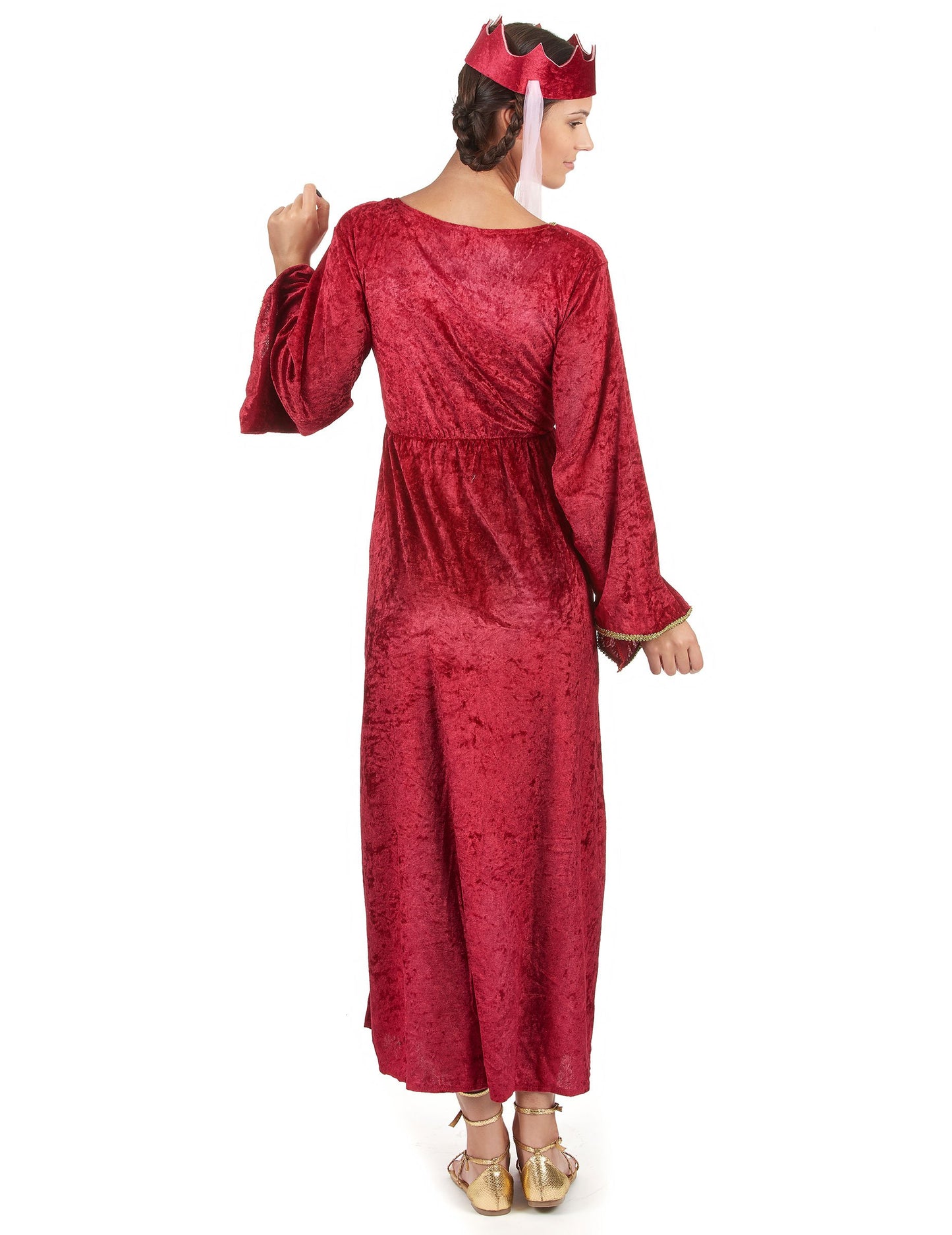 Femeie regină medievală roșie deghizată