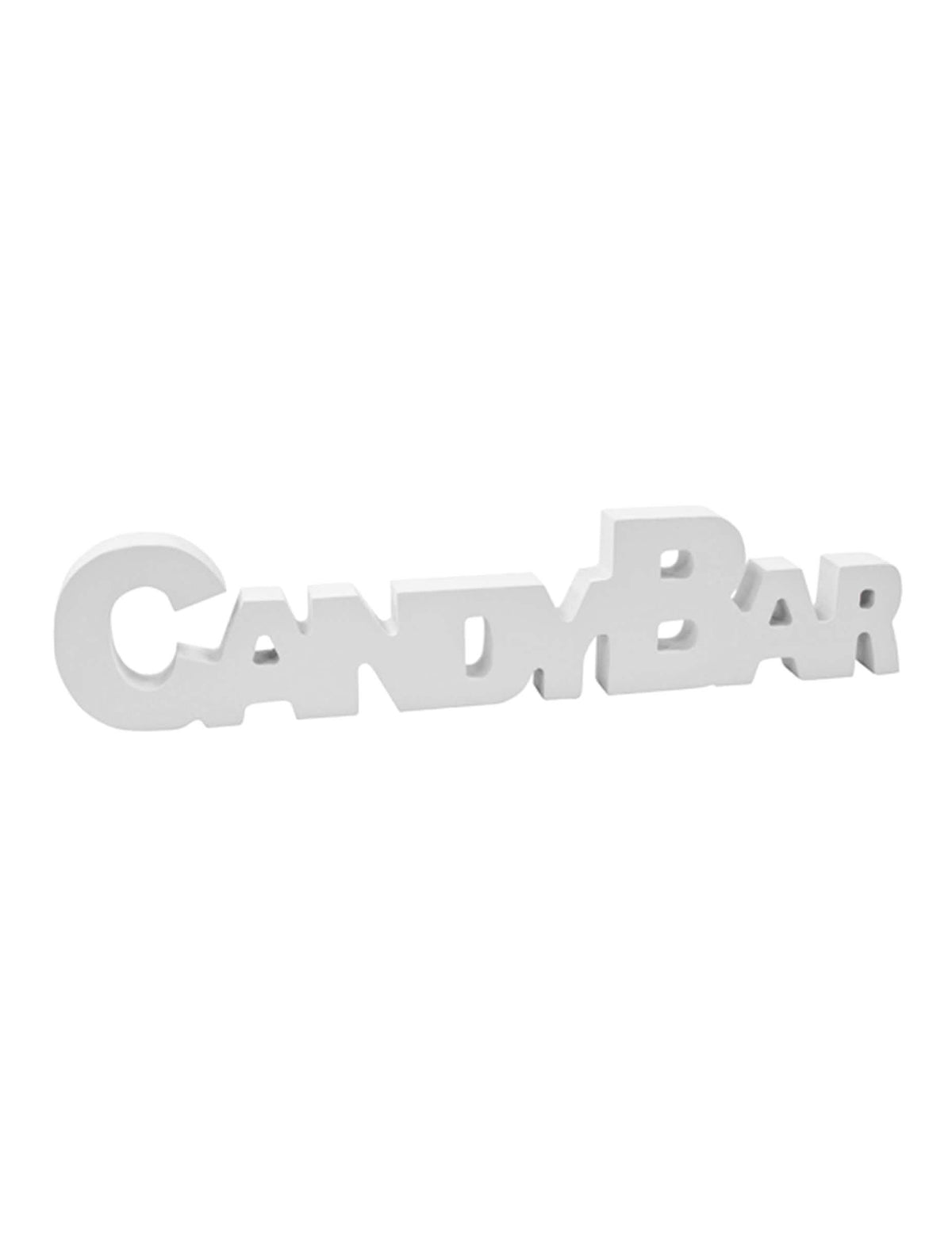 Decorațiune de masă din lemn candy bar pentru nuntă albă