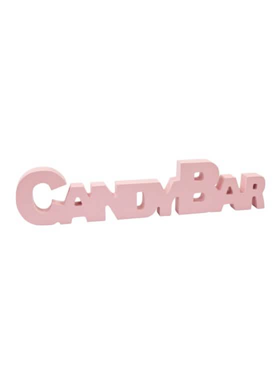decorațiuni de masă din lemn Candy Bar pentru bufet roz