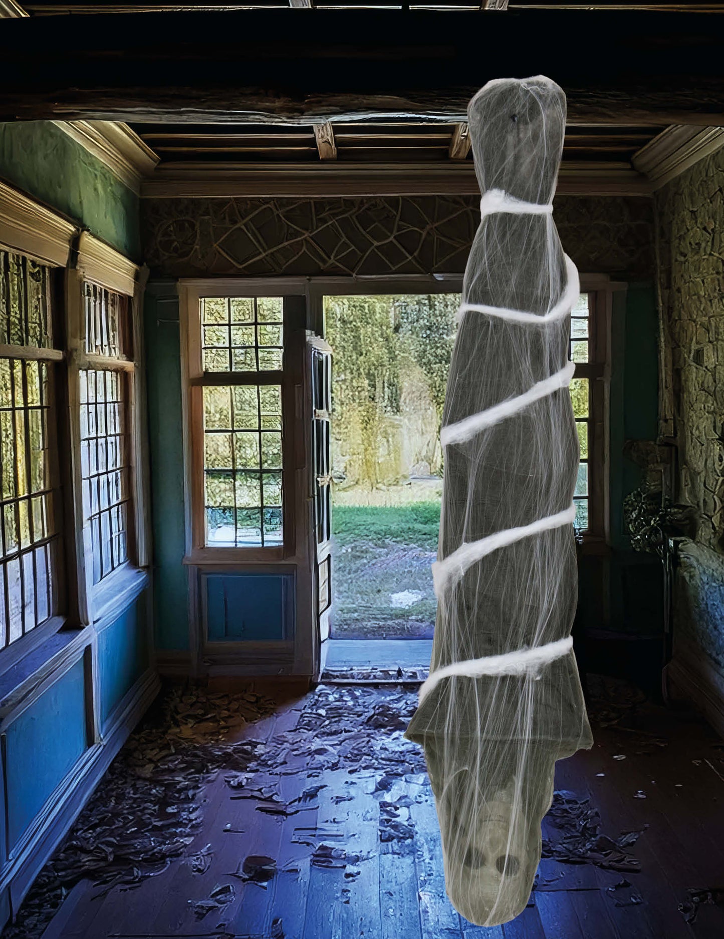 Decor mumie luminos suspendat 75 cm