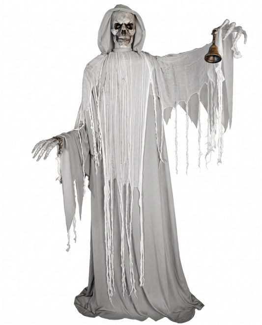 Decorațiune animată cu schelet secerător și clopot 182 cm