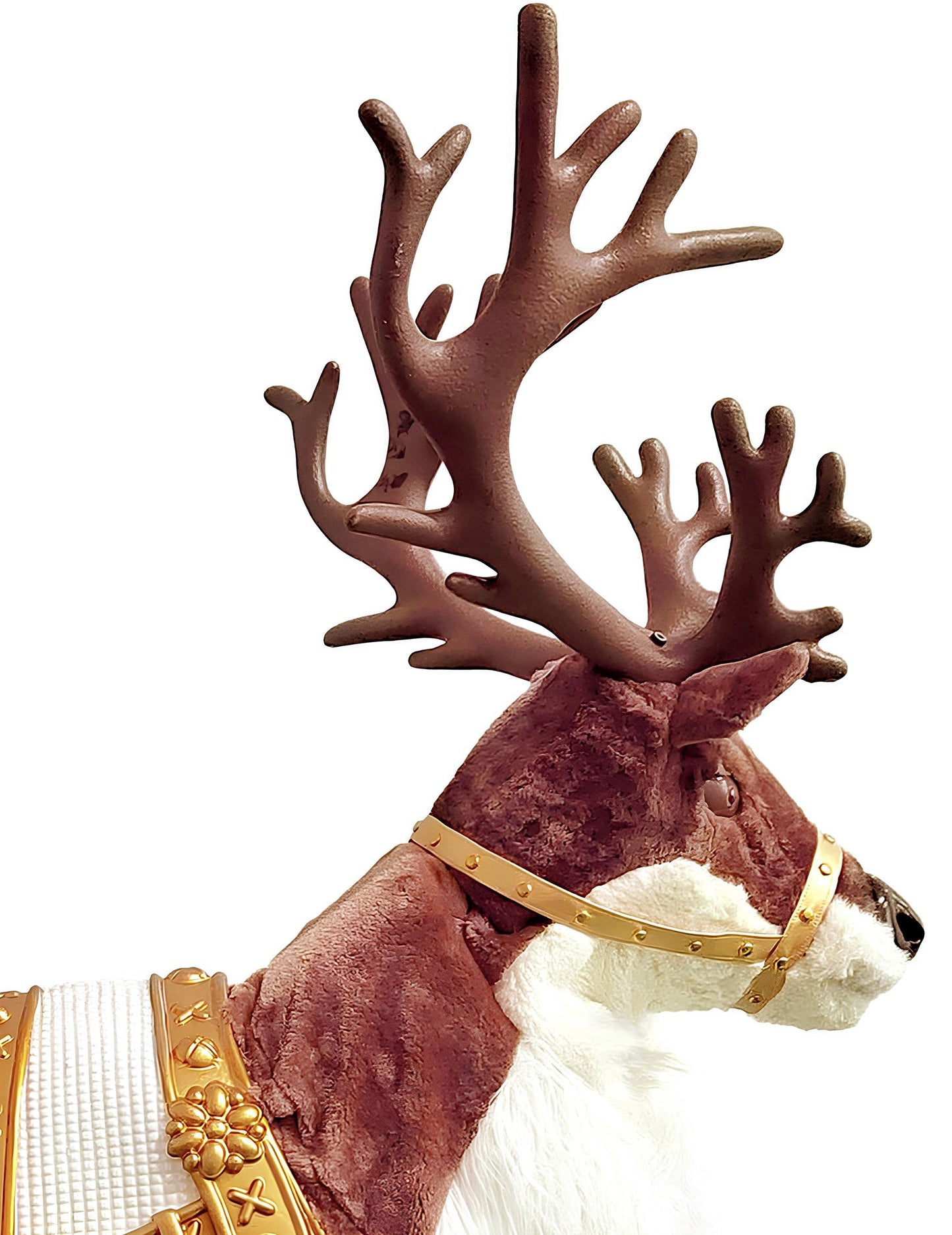 Decorațiune animată de Crăciun cu reni, sunet și mișcare 143 cm