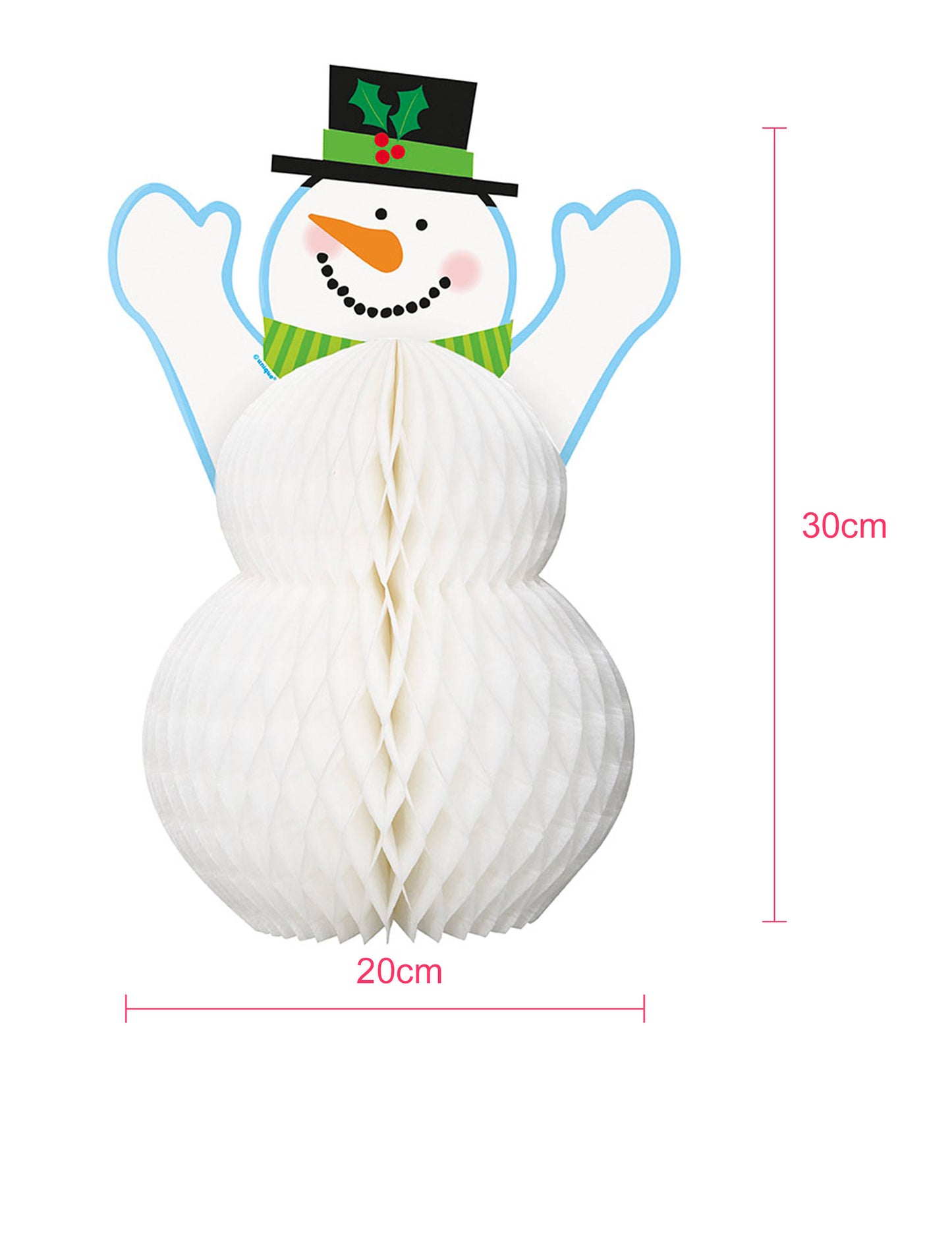 Decorația omului de zăpadă 30 cm