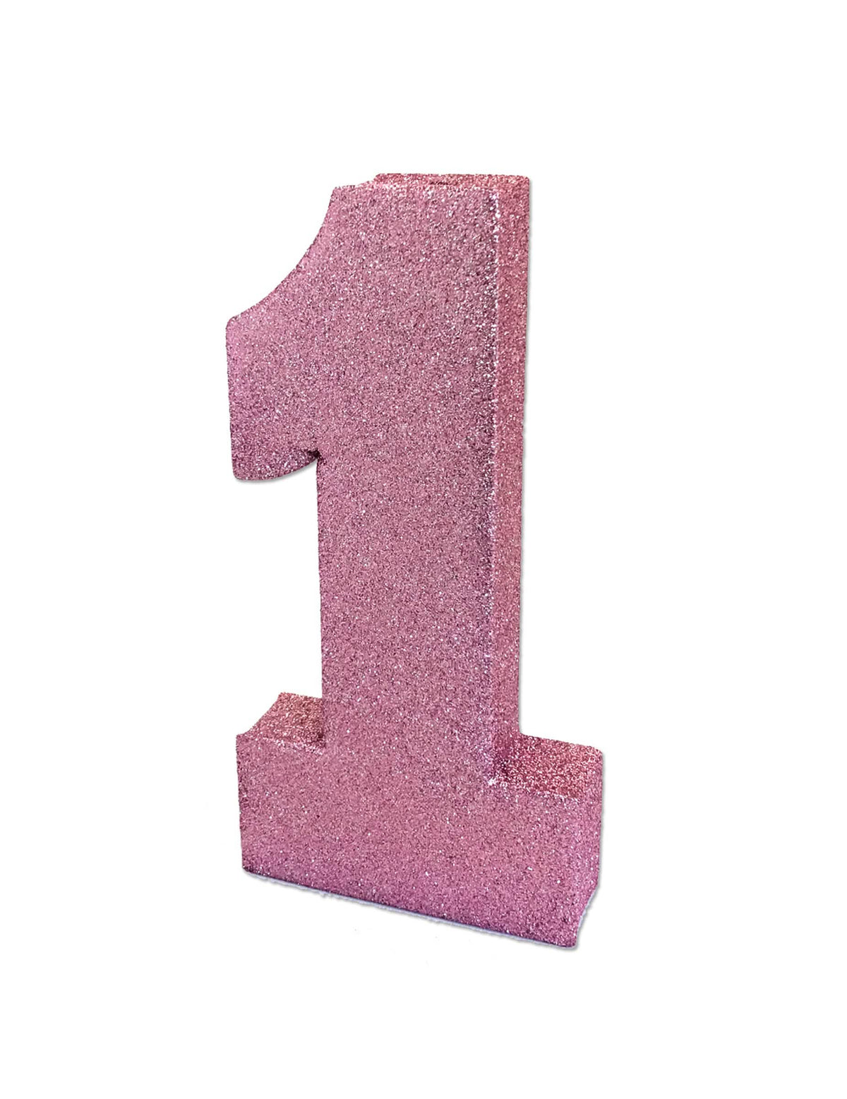 decorațiuni de masă cifrul 1 pentru 1 an roz sclipitor