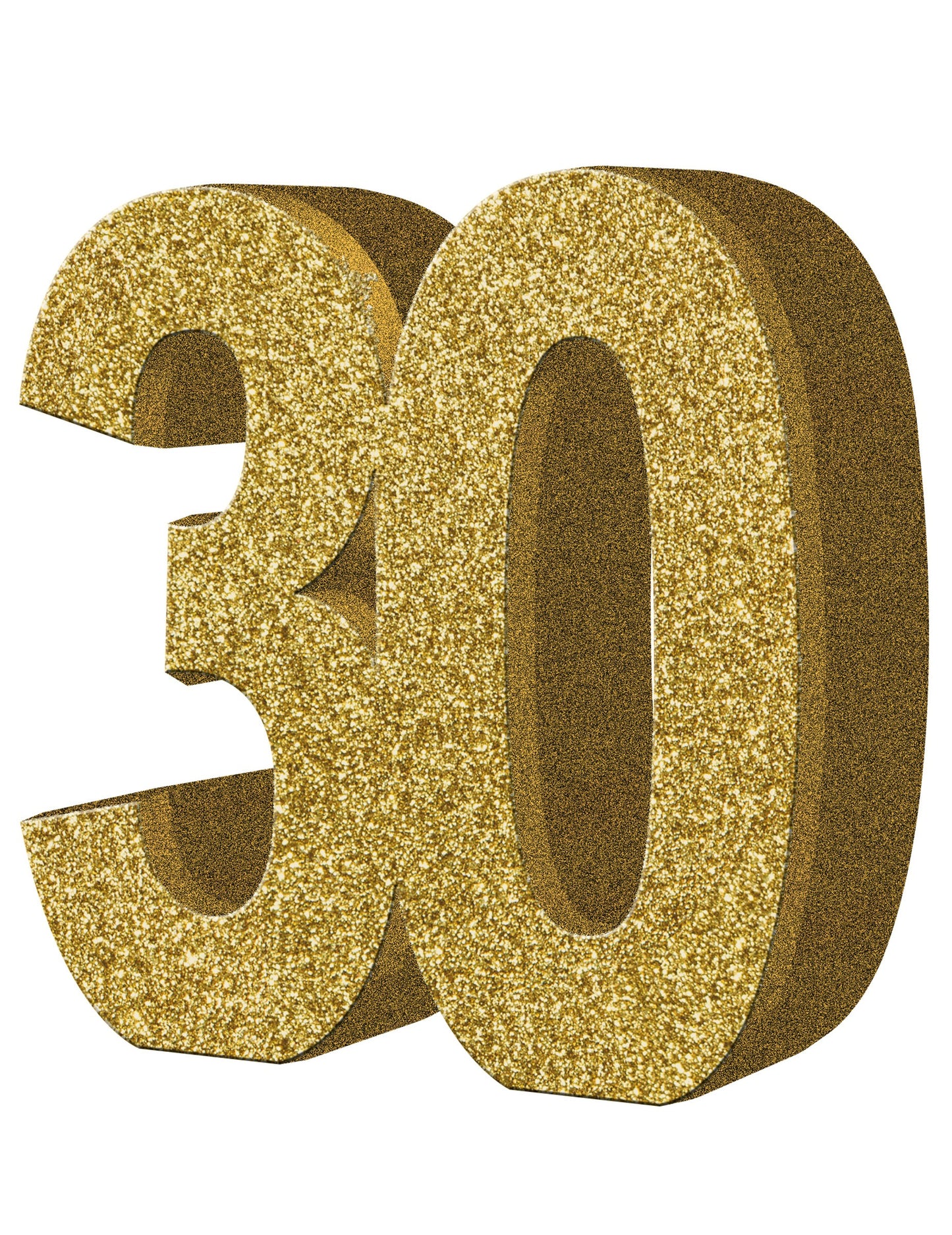 Décoration de table 30 ans pour anniversaire dorée pailletée