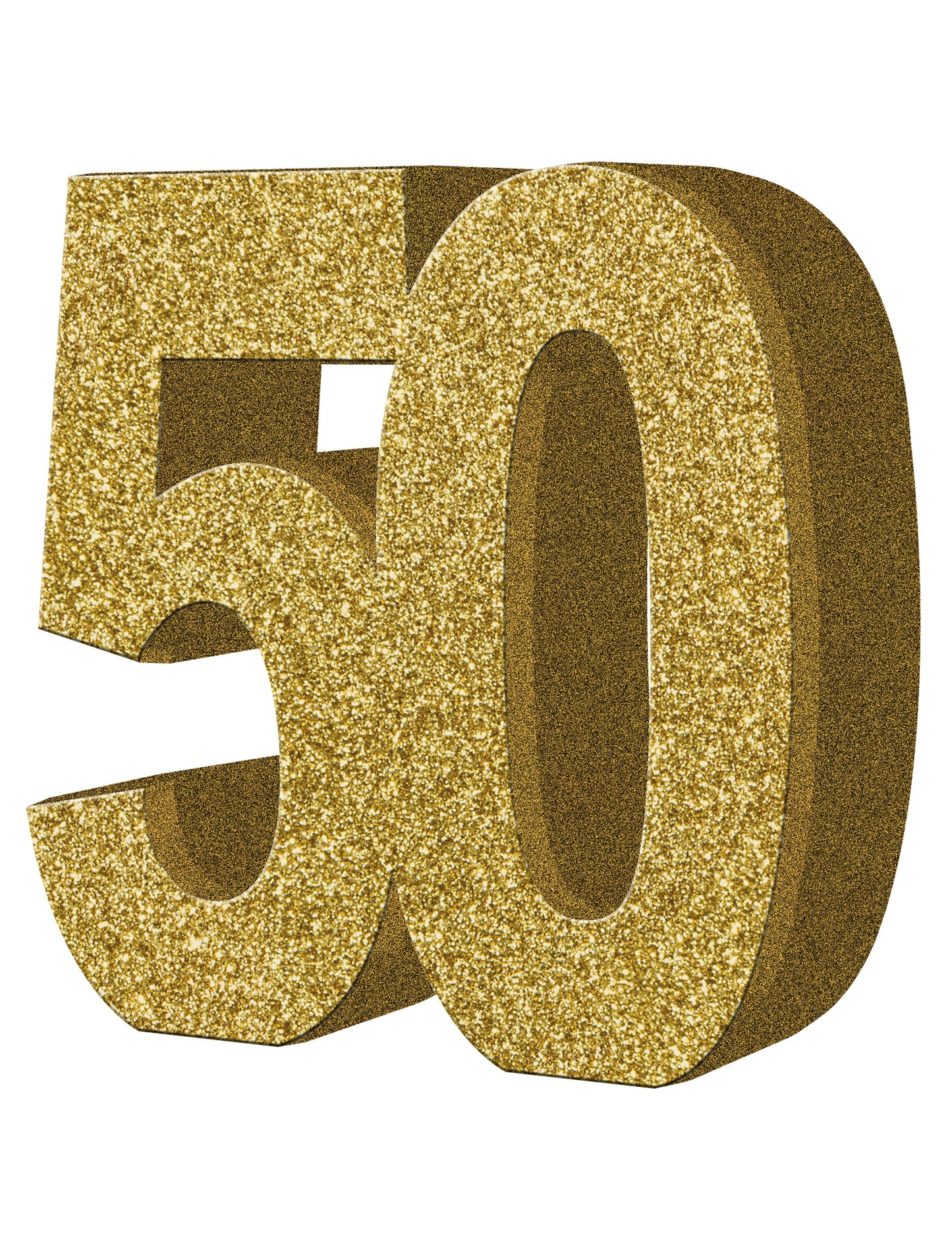 Décoration de table 50 ans pour anniversaire dorée pailletée