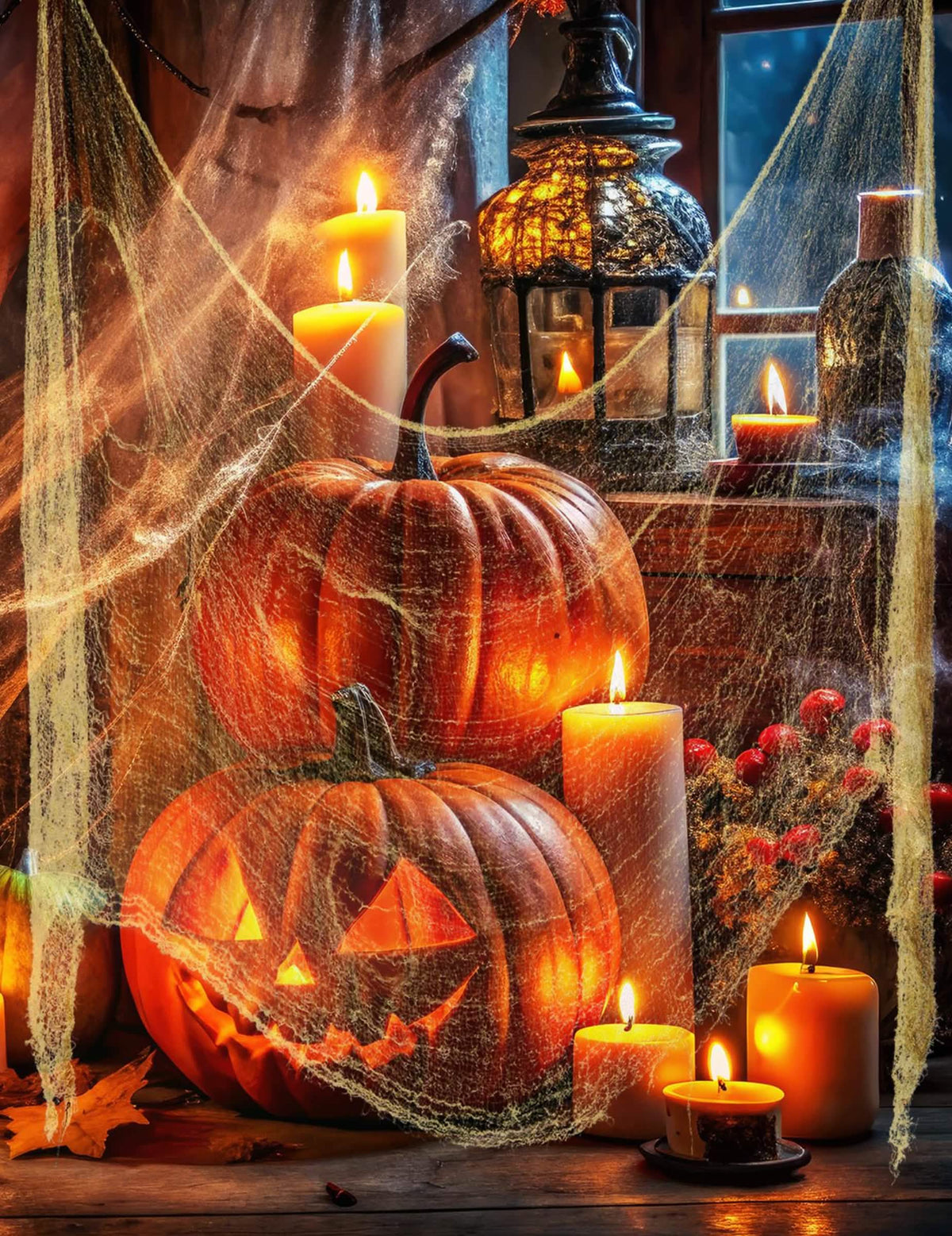 Decor de scenă pentru halloween cu pânză