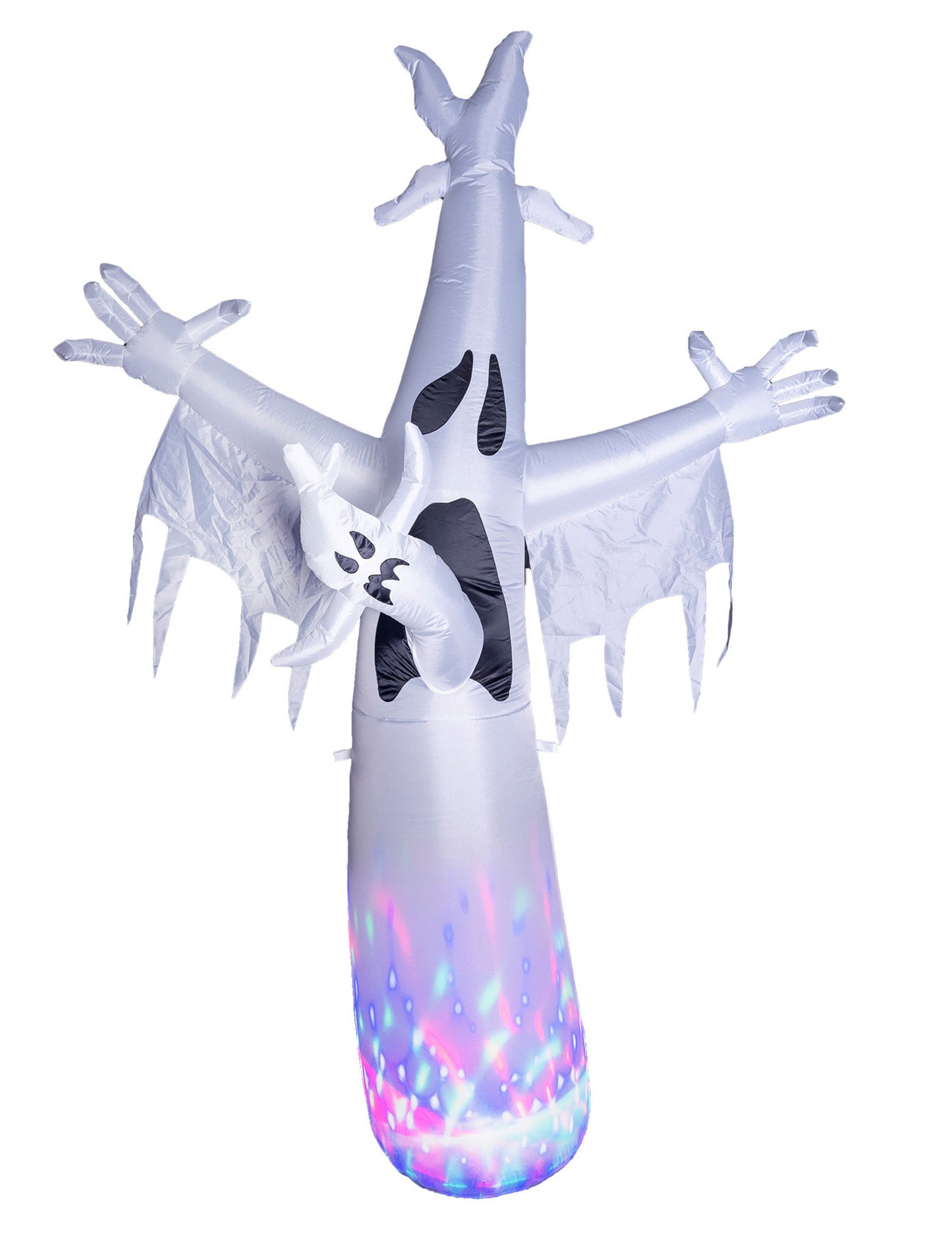 Effets lumineux multicolores de la décoration gonflable fantôme hurlant