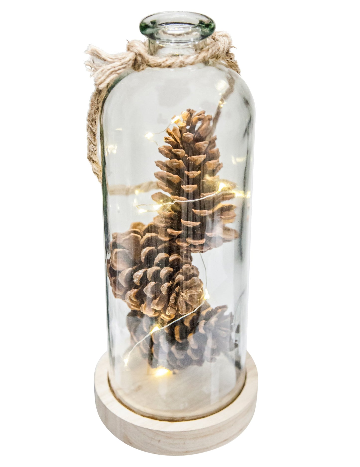 Decorare ușoară cu vază cu conuri de pin 31 cm