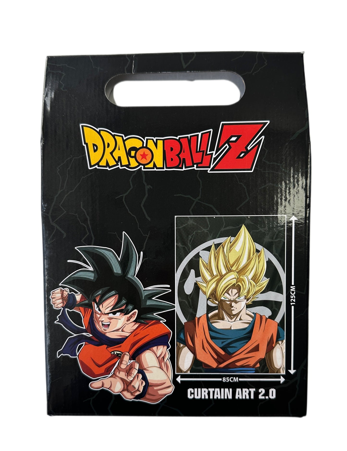 Decorațiune de perete Son Goku Super Saiyan Dragon Ball Z™ 125×85 cm cu inele metalice