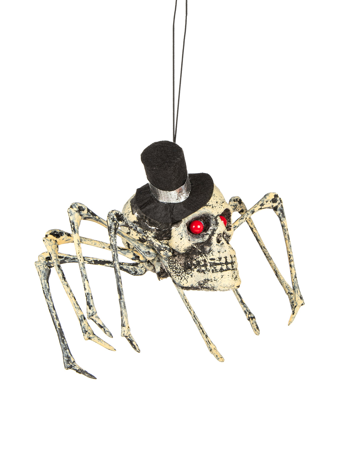 Vedere din trei sferturi a decorului schelet păianjen halloween