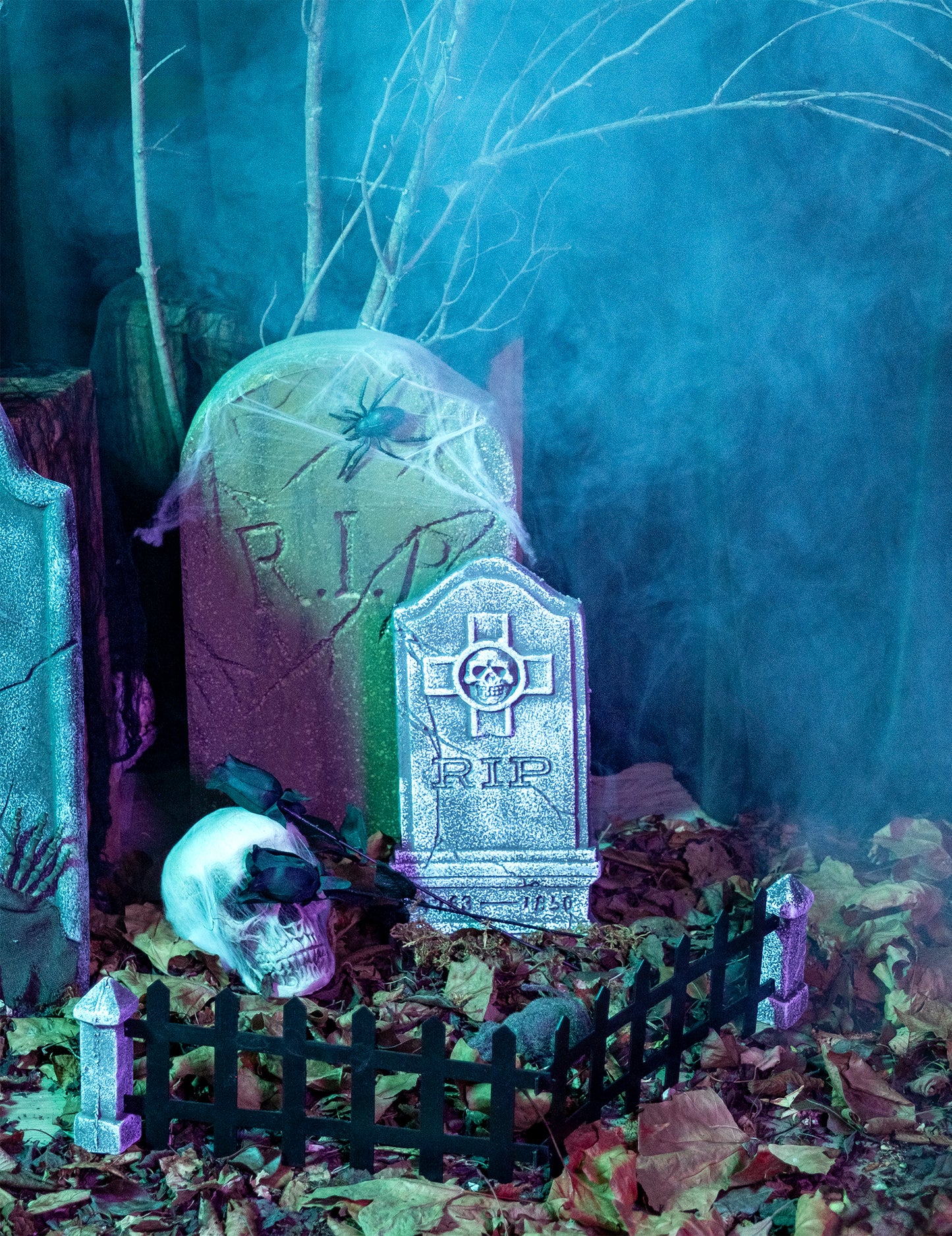 Decorațiuni 21 camere schelet și piatră de mormânt de Halloween