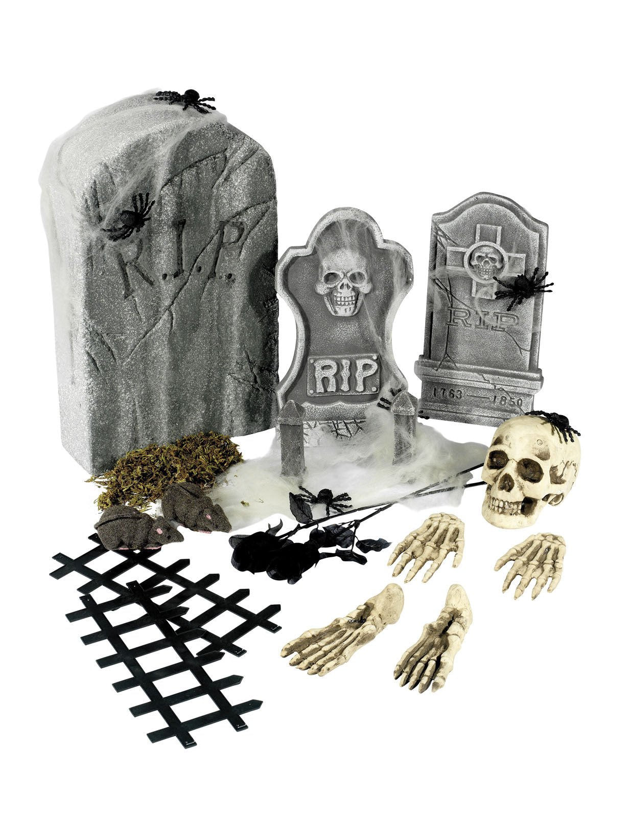 Decorațiuni 21 camere schelet și piatră de mormânt de Halloween