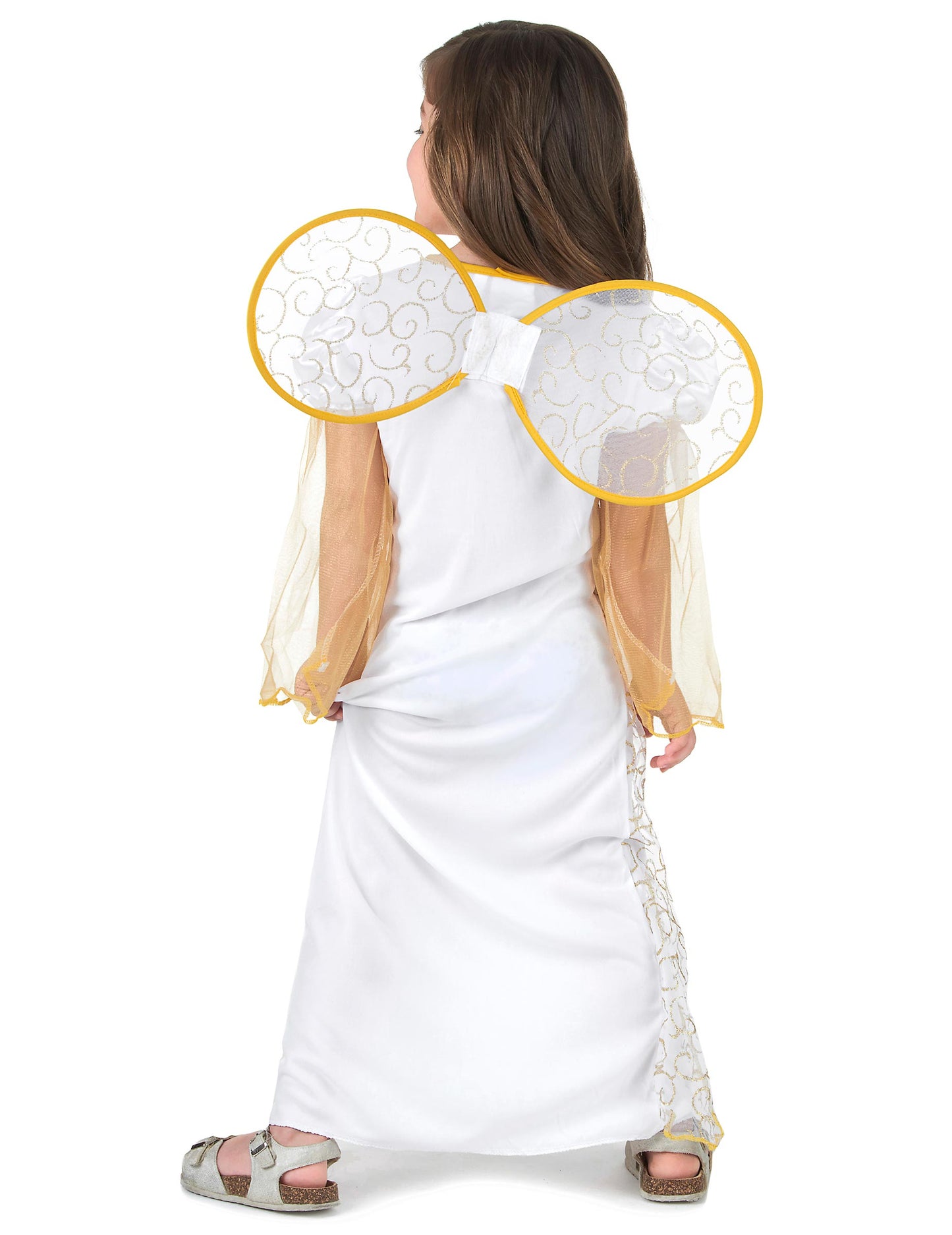 Costum de Crăciun înger alb pentru fete