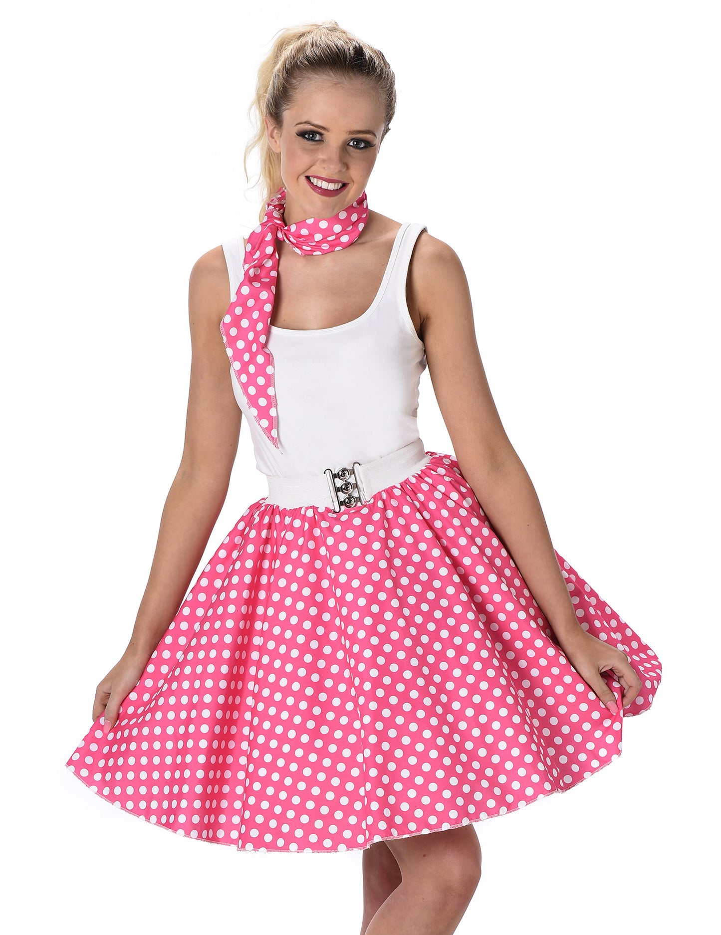 Anii 1950 deghizează roz cu mazăre pentru femei