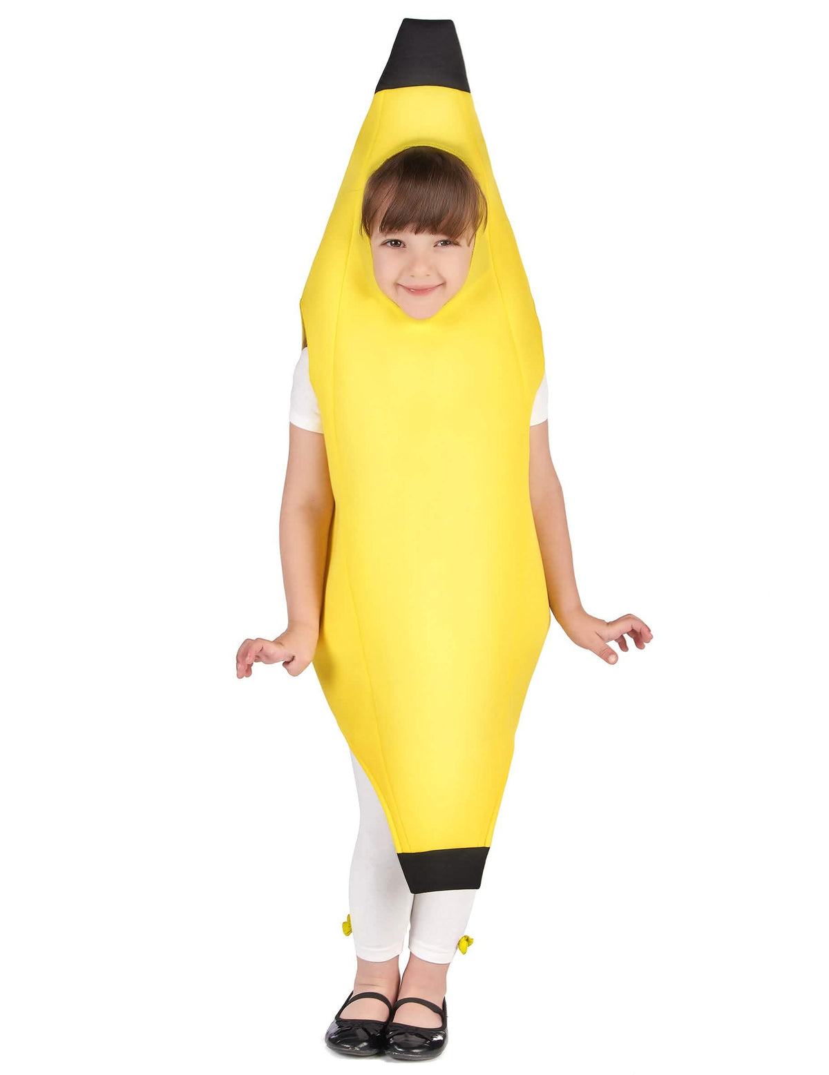 Costum de banană pentru copil galben cu extremități negre
