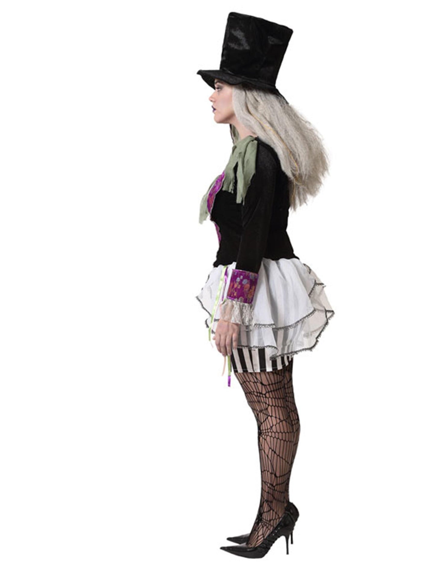 Femeie costum de pălărie întunecată