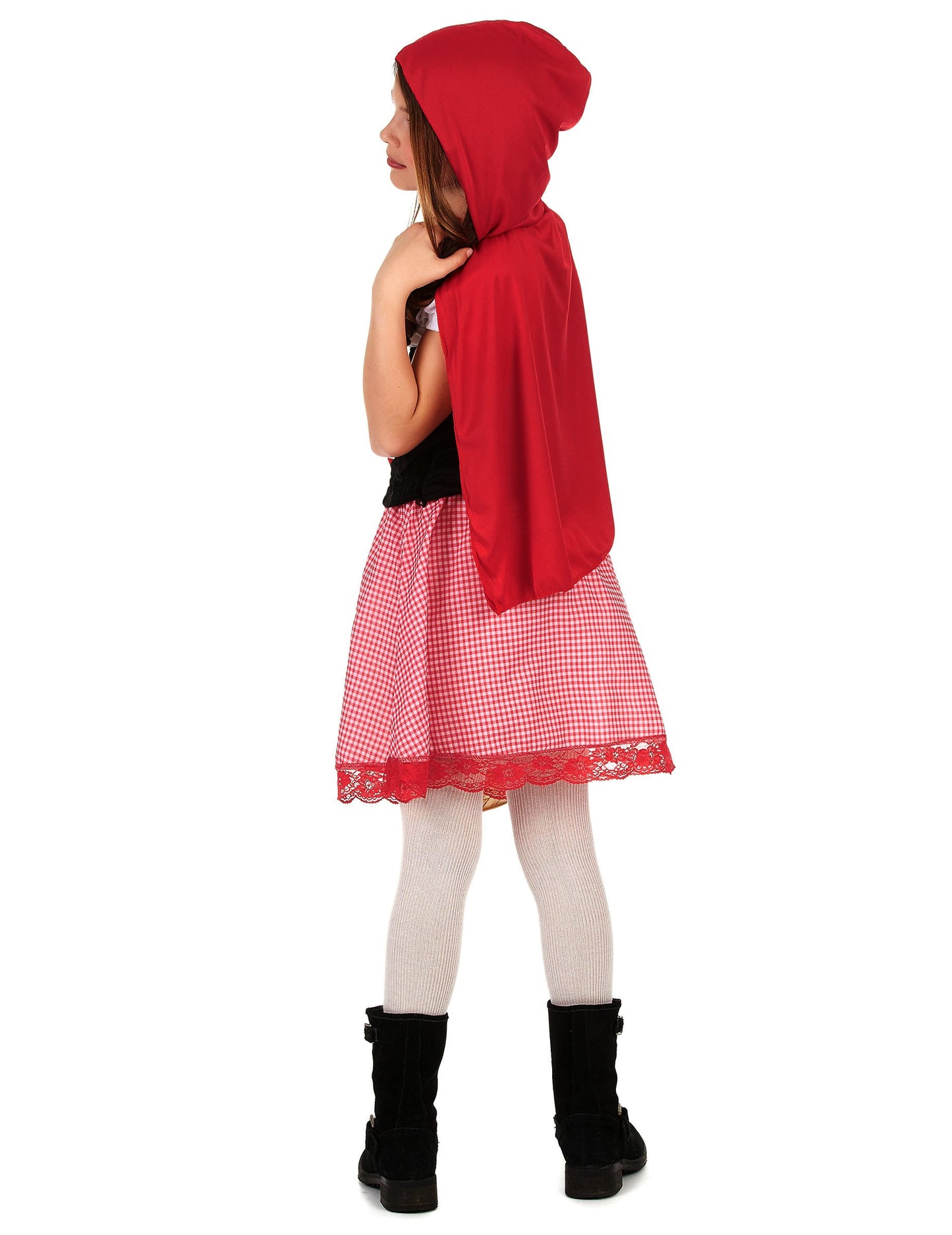 Vedere din spate a costumului de Scufiță roșie