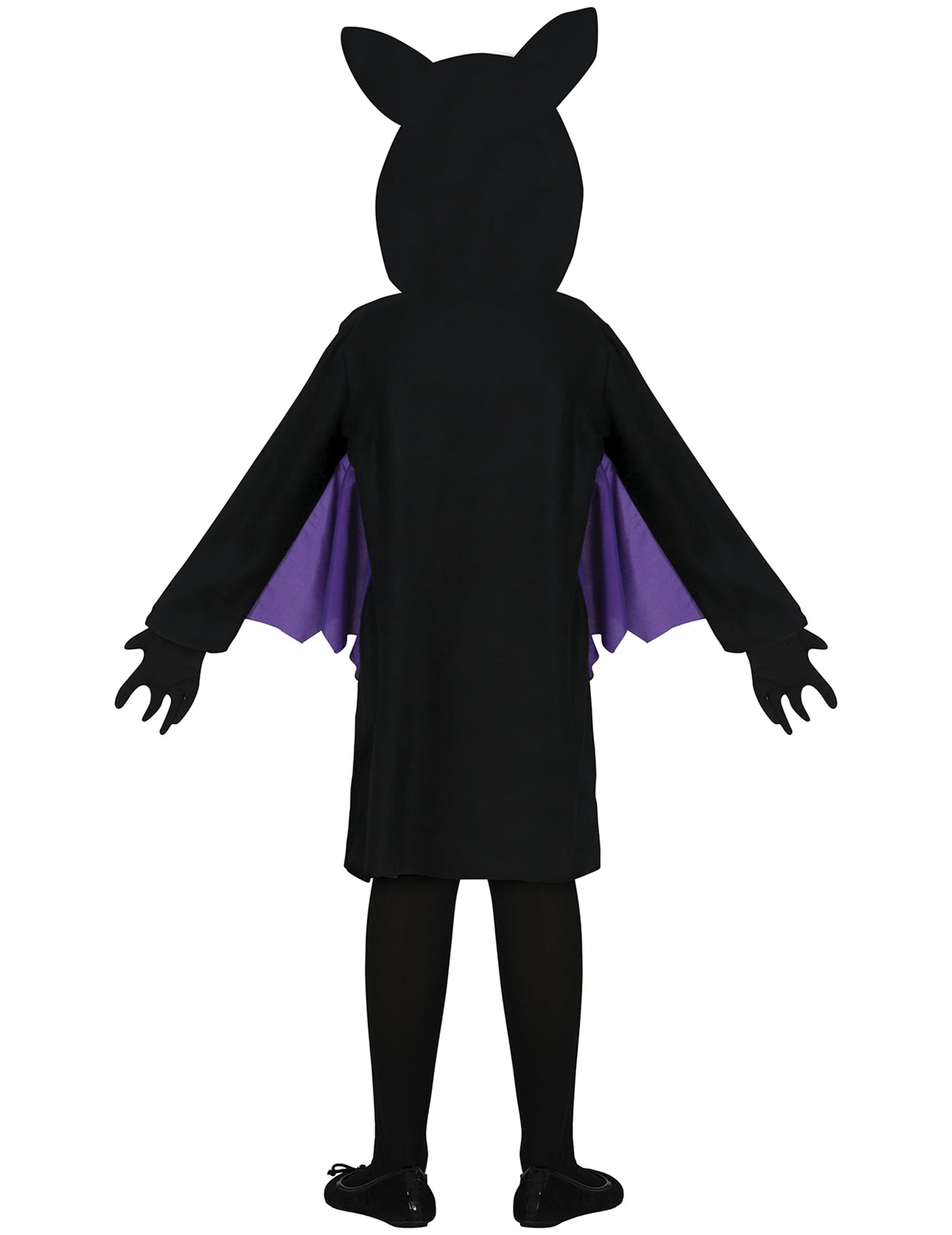 Vue de dos du déguisement de chauve-souris pour fille